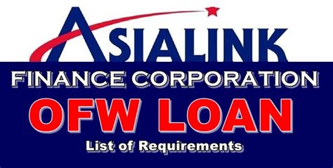 Asialink Finance Corporation – OFW and Seaman Loan.